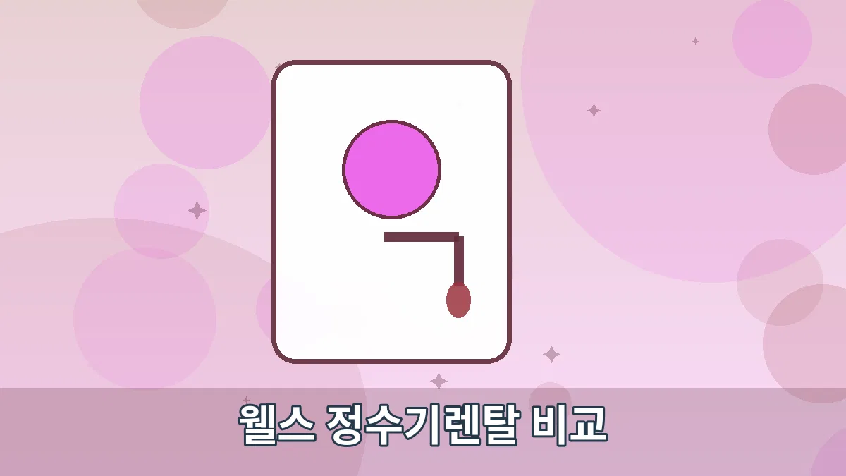 웰스 정수기렌탈 비교 안내 이미지 3